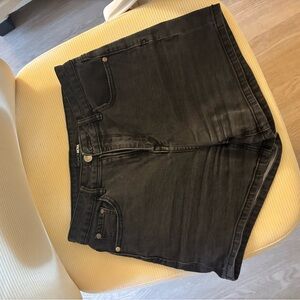 Mid to High Waist Black Shorts